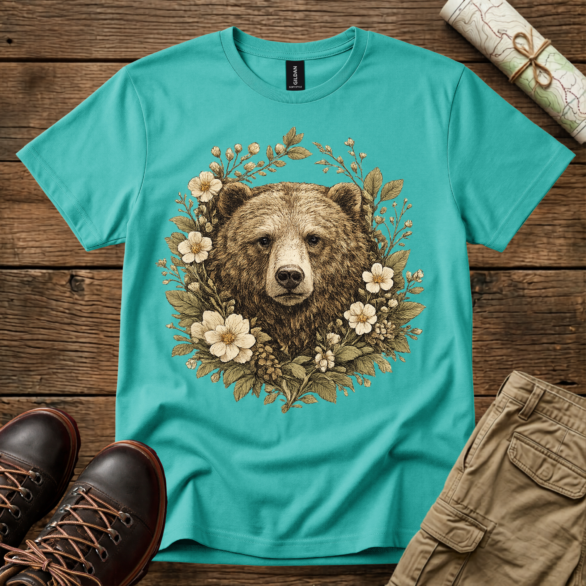 Floral Ring Bear T-Shirt