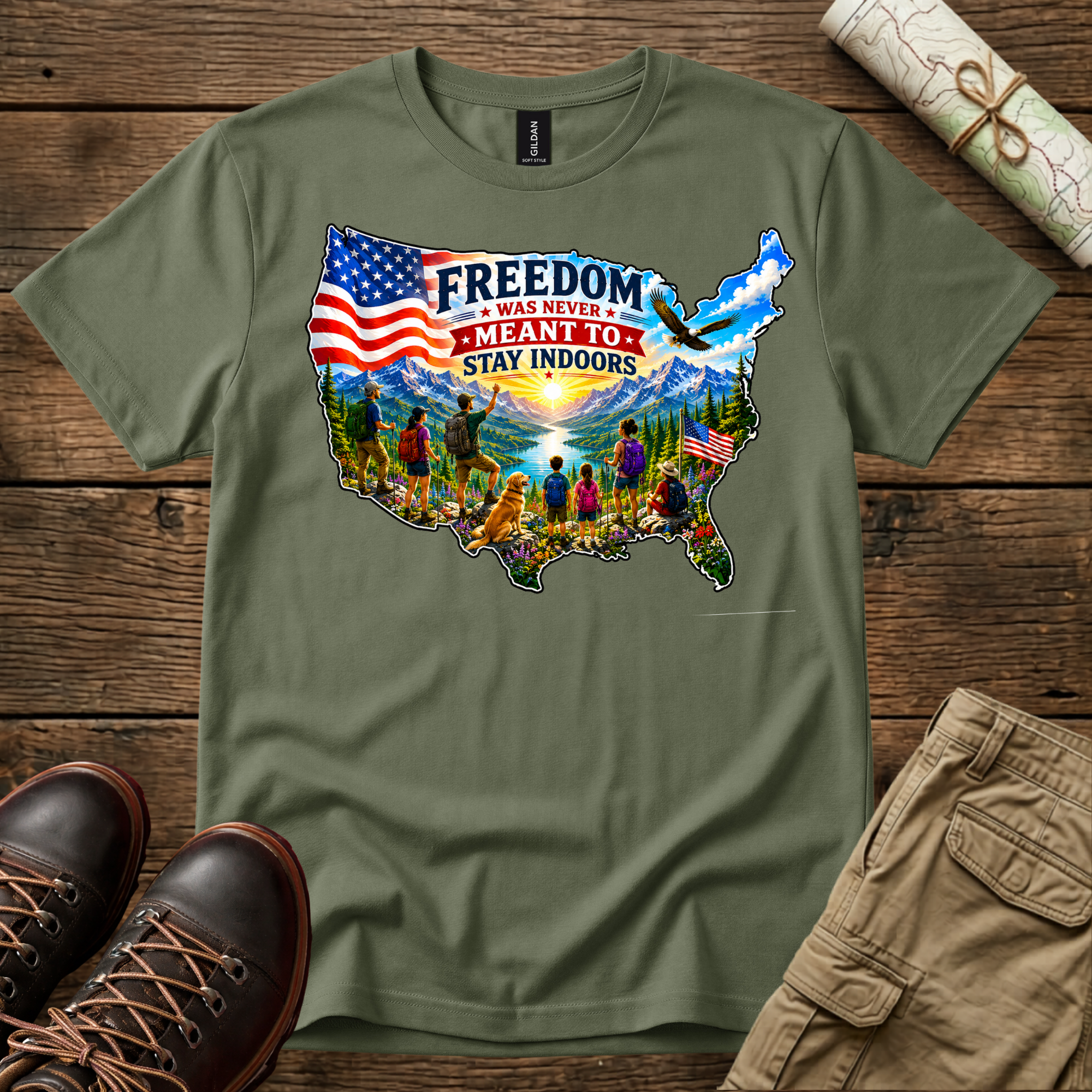 Freedom Was Never Meant To Stay Indoors T-Shirt