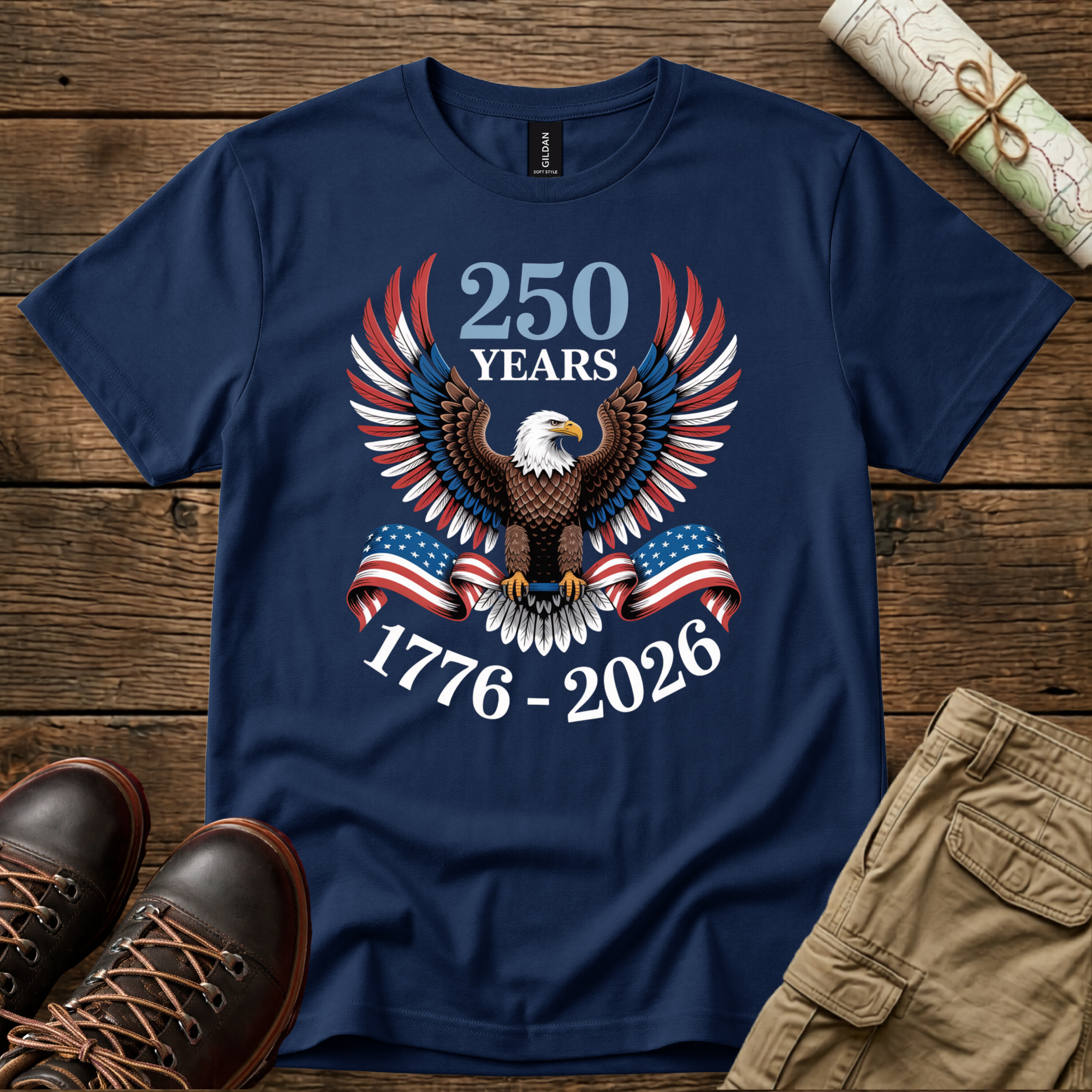 250 Years Eagle Patriotic T-Shirt