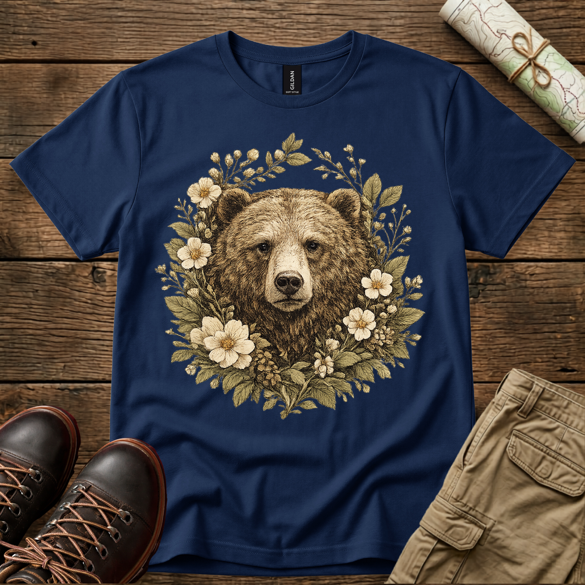 Floral Ring Bear T-Shirt