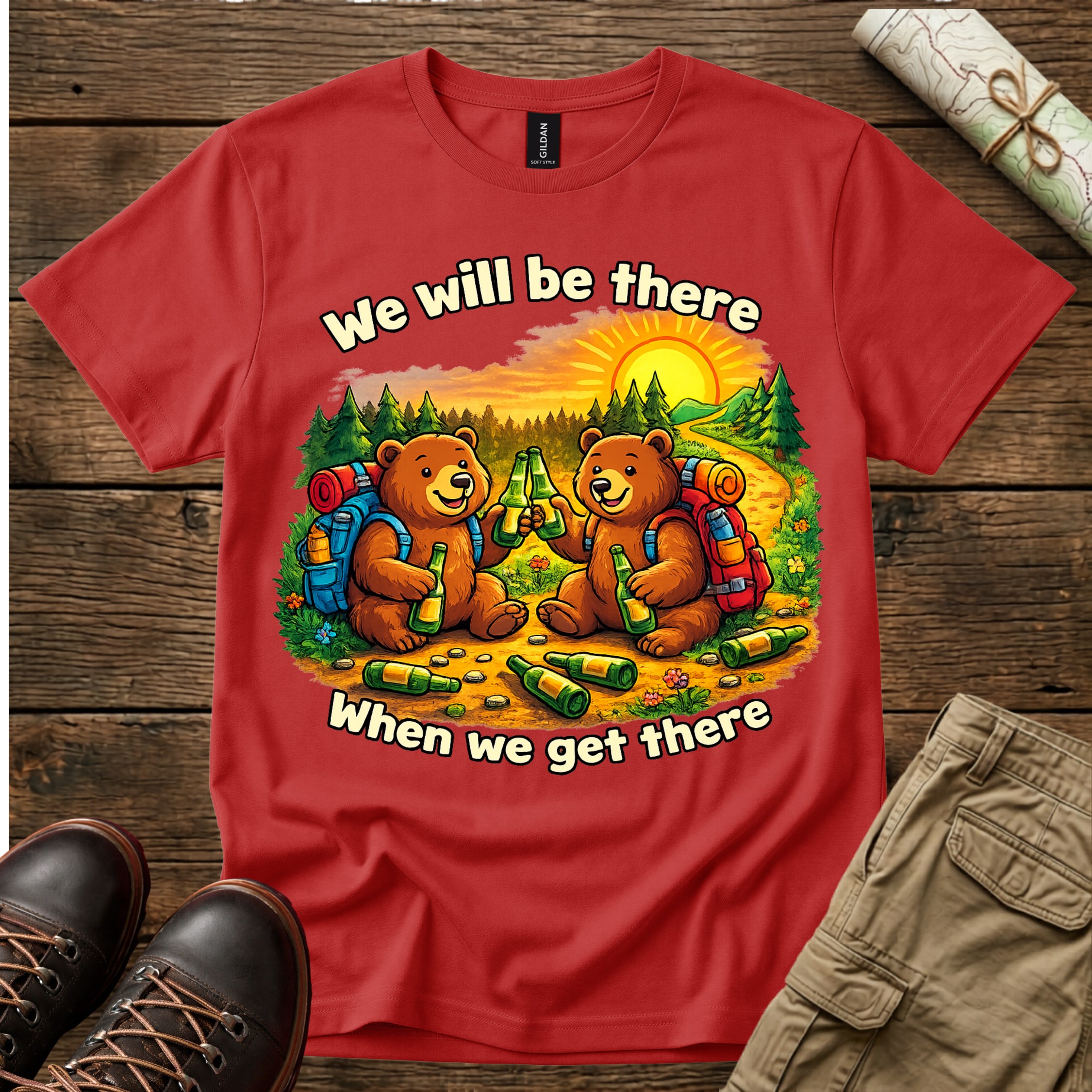 We Will Be There Camping Bears T-Shirt