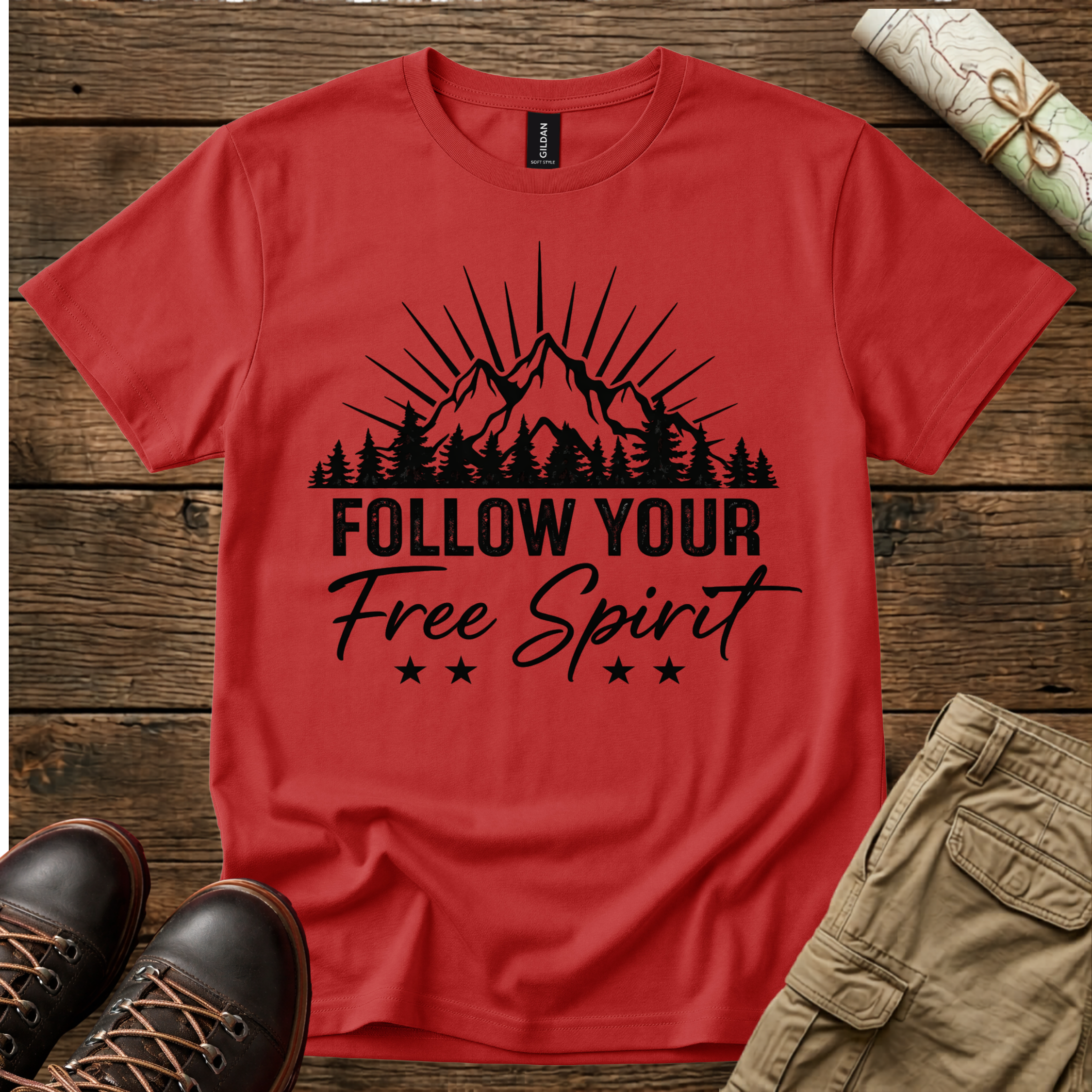 Follow Your Free Spirit Mountain T-Shirt
