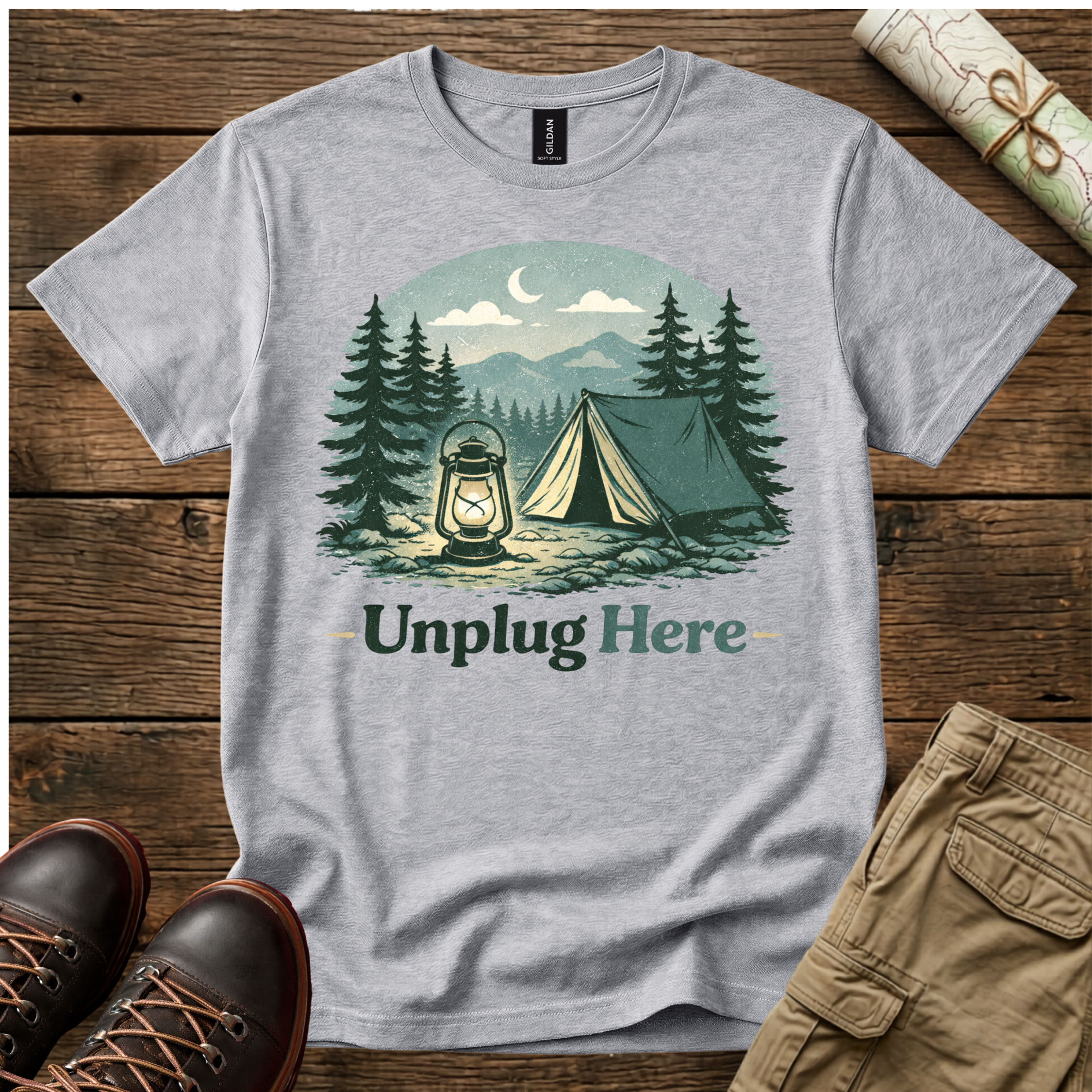 Unplug Here T-Shirt